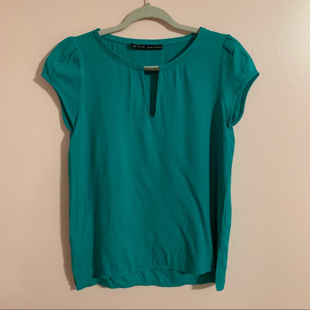 Zara Basic Emerald Green Tee
